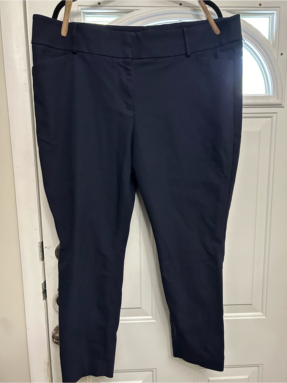 LOFT Navy Straight-Leg Dress Pants
